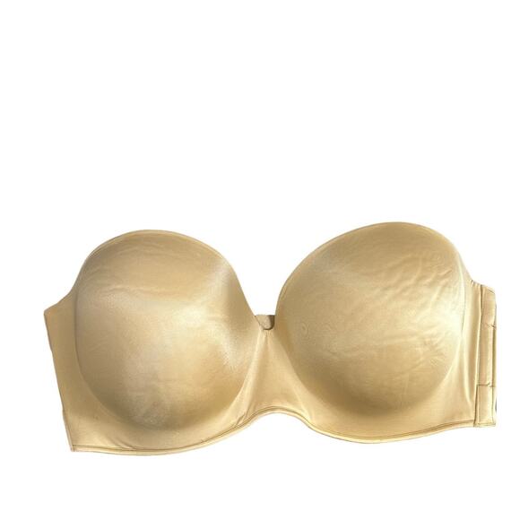 Cacique Strapless Bra Women Size 44F Nude Underwire Lift Garmet - Picture 1 of 7